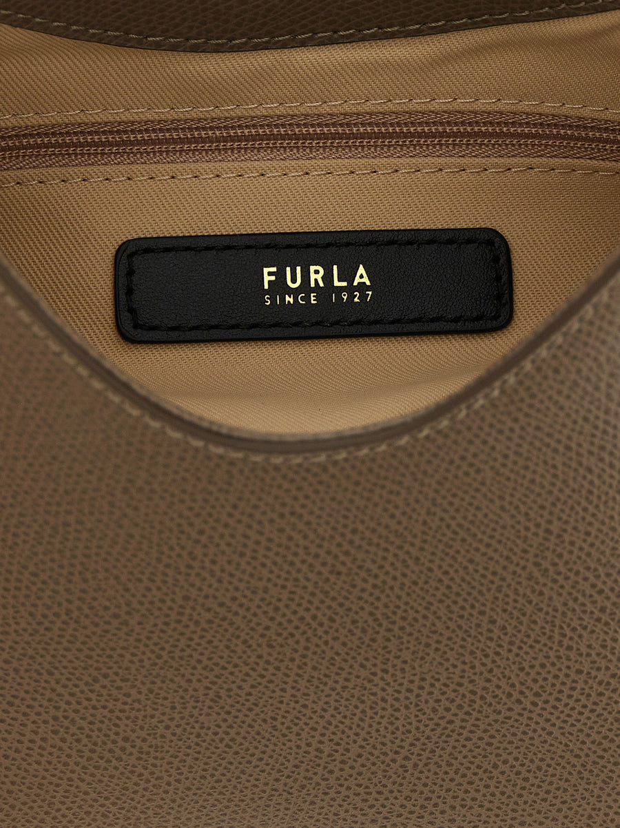 Furla Iride Green Calfskin Mini Handbag With Arco Furla Closure