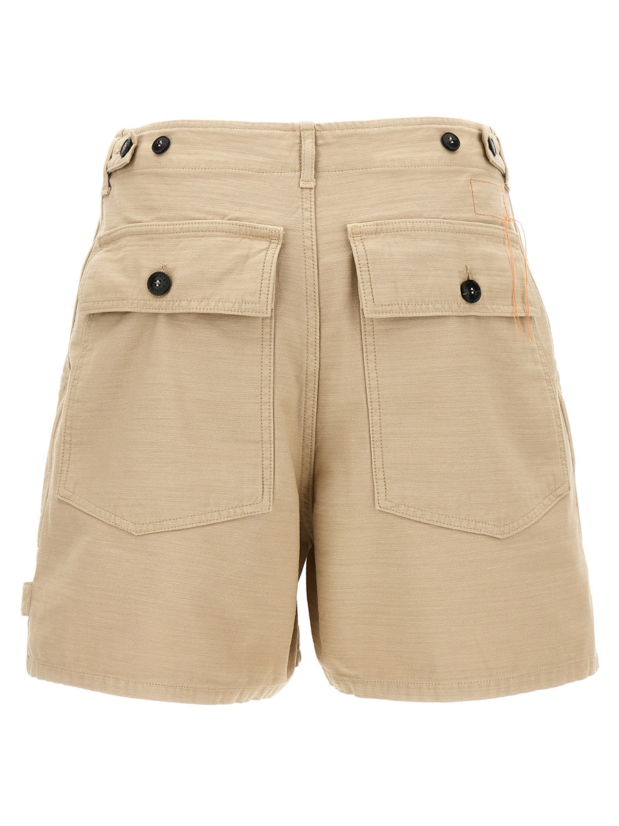 Fortela Jim Bermuda Shorts For Women 100 Percent Cotton Beige Breathable Classic Bermuda Length Versatile Essential