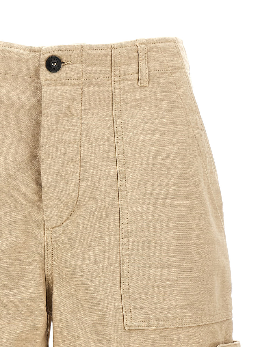 Fortela Jim Bermuda Shorts For Women 100 Percent Cotton Beige Breathable Classic Bermuda Length Versatile Essential