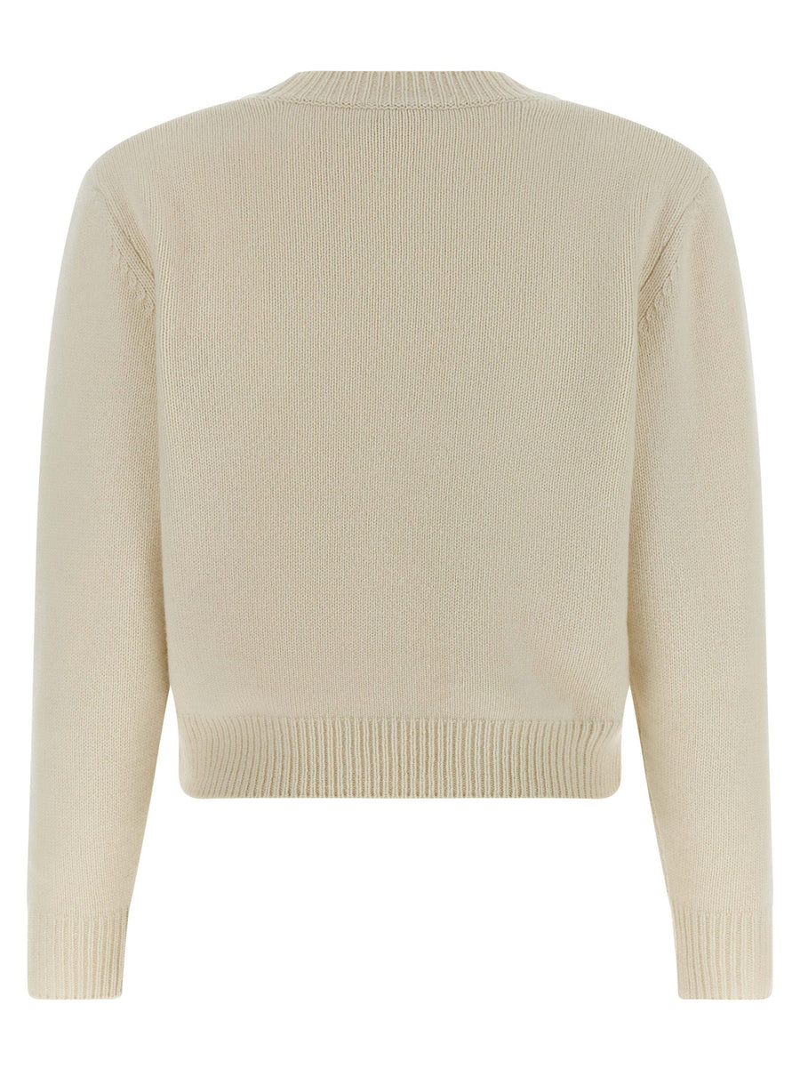 A.P.C Anna Wool Sweater White Boxy Cropped Fit Fall Winter 2026
