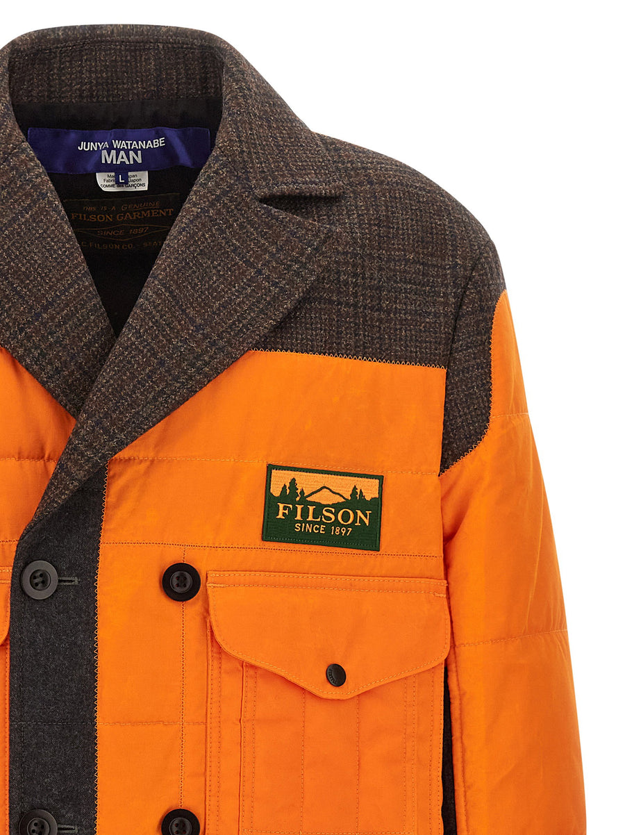 Patchwork Coat Filson X Junya Watanabe Multicolor Multimaterial Outerwear for Men