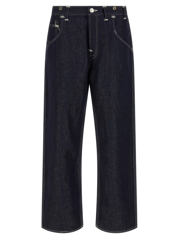 Junya Watanabe X Levis Jeans Cotton Linen Blend Wide Straight Leg