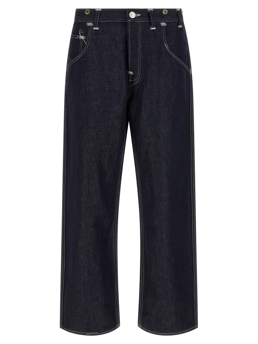 Junya Watanabe X Levis Jeans Cotton Linen Blend Wide Straight Leg