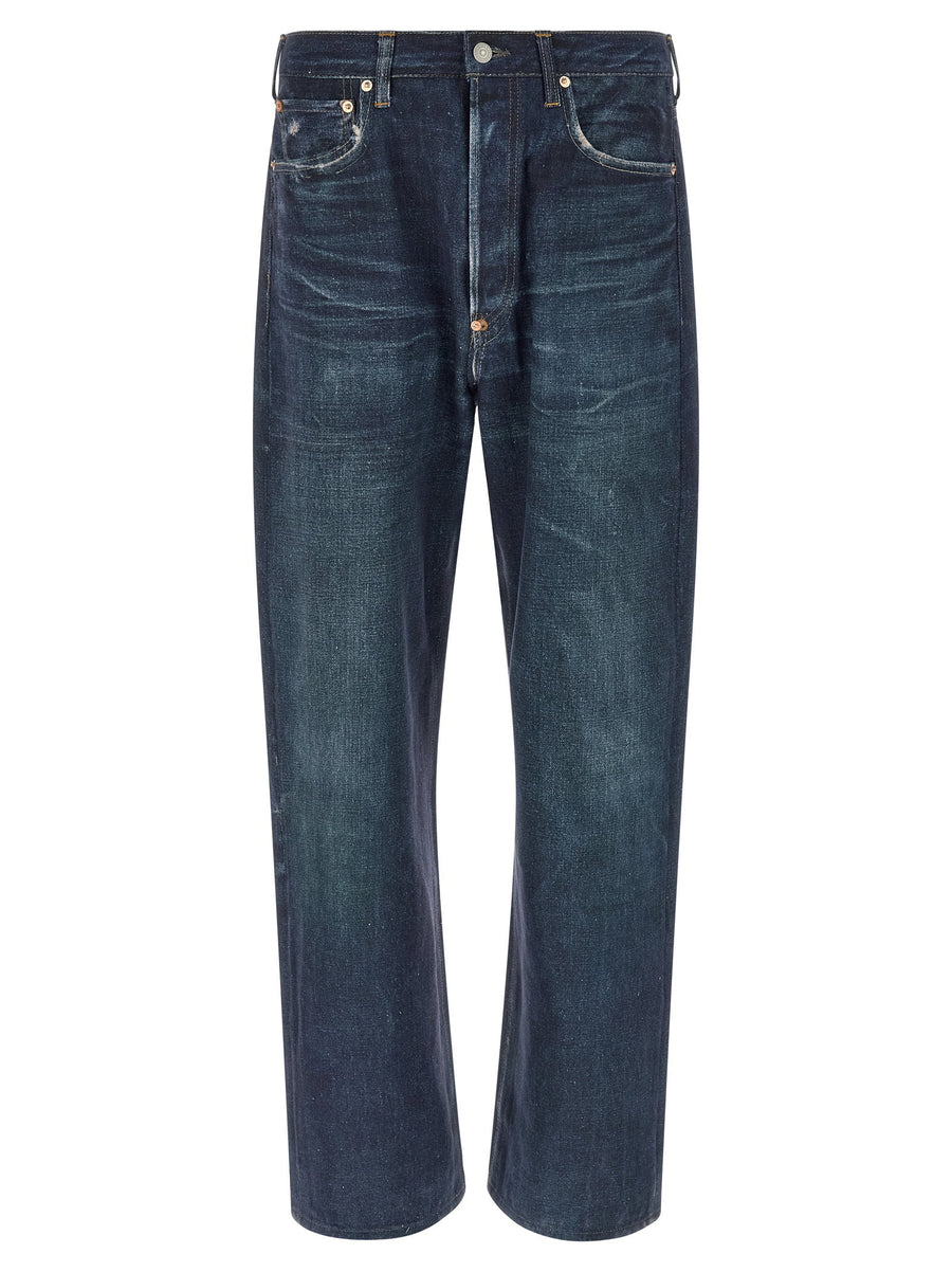 Junya Watanabe X Levis Jeans Premium Linen-Cotton Blend With High Waist And Wide Leg For Men