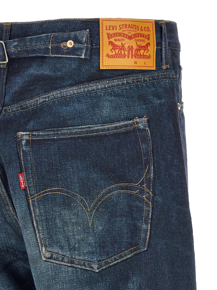 Junya Watanabe X Levis Jeans Premium Linen-Cotton Blend With High Waist And Wide Leg For Men