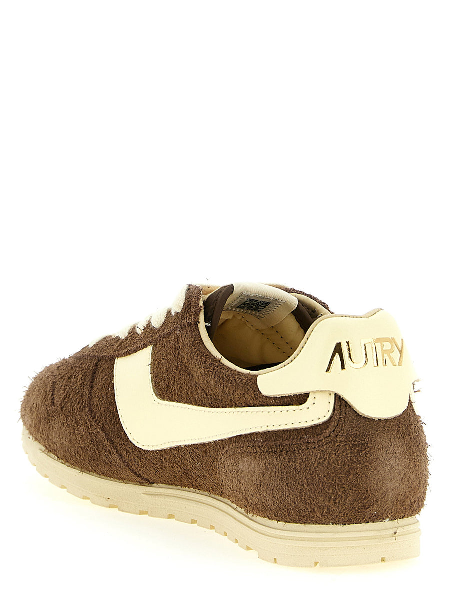 Autry Windspin Sneakers for Women Luxury Shaved Suede Upper With Contrast Leather Details
