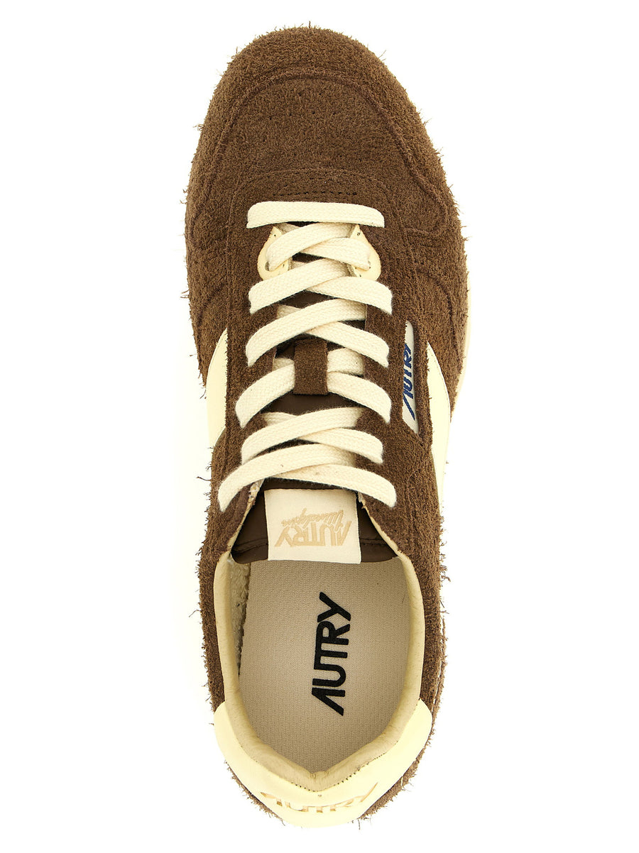 Autry Windspin Sneakers for Women Luxury Shaved Suede Upper With Contrast Leather Details