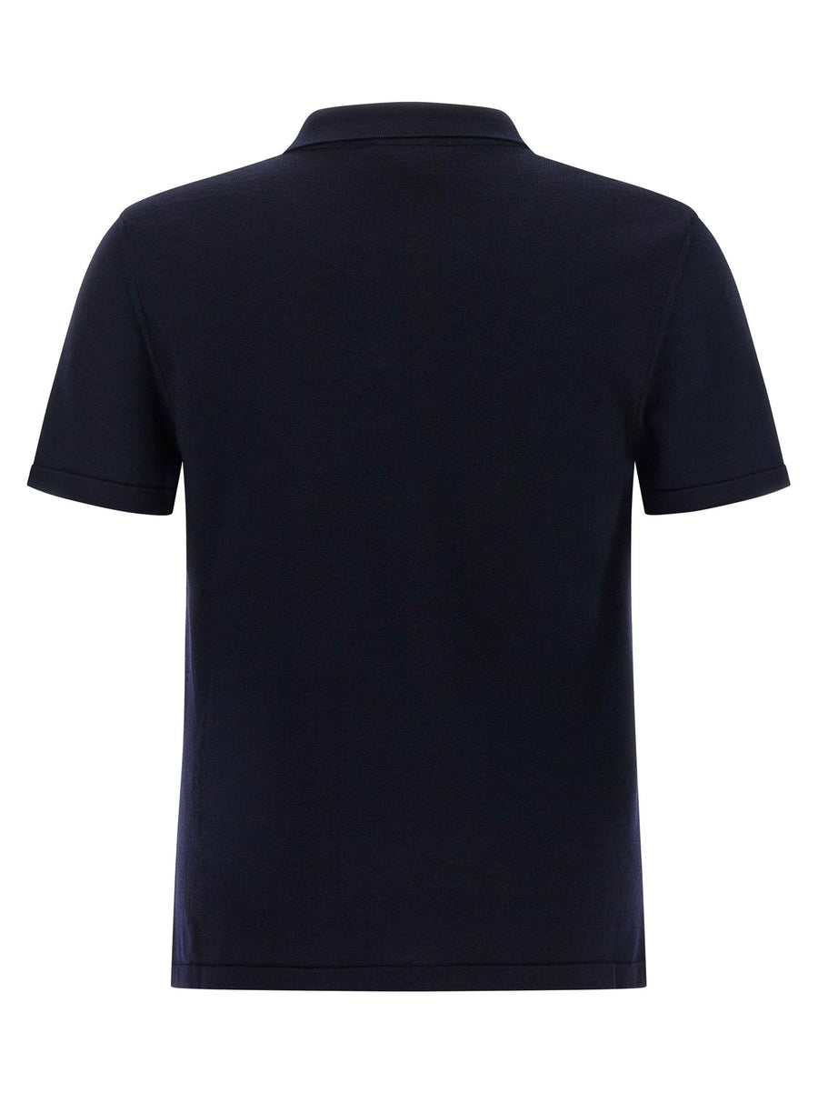 A.P.C Gide Polo Shirt Blue Virgin Wool For Men Premium