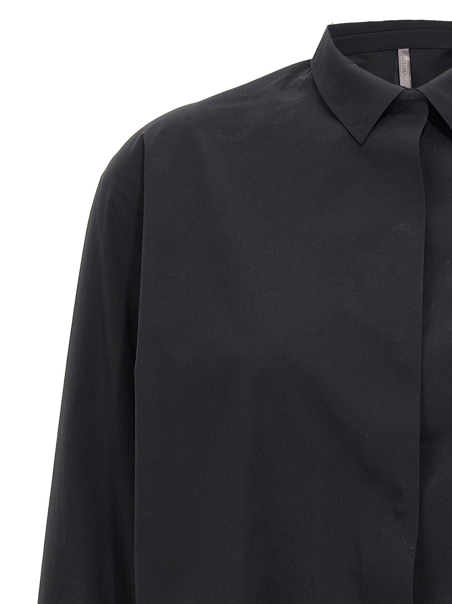 Veilance Diene Shirt Women Stretch Nylon Top With Movement Friendly Fit And Ultrasonic Seams