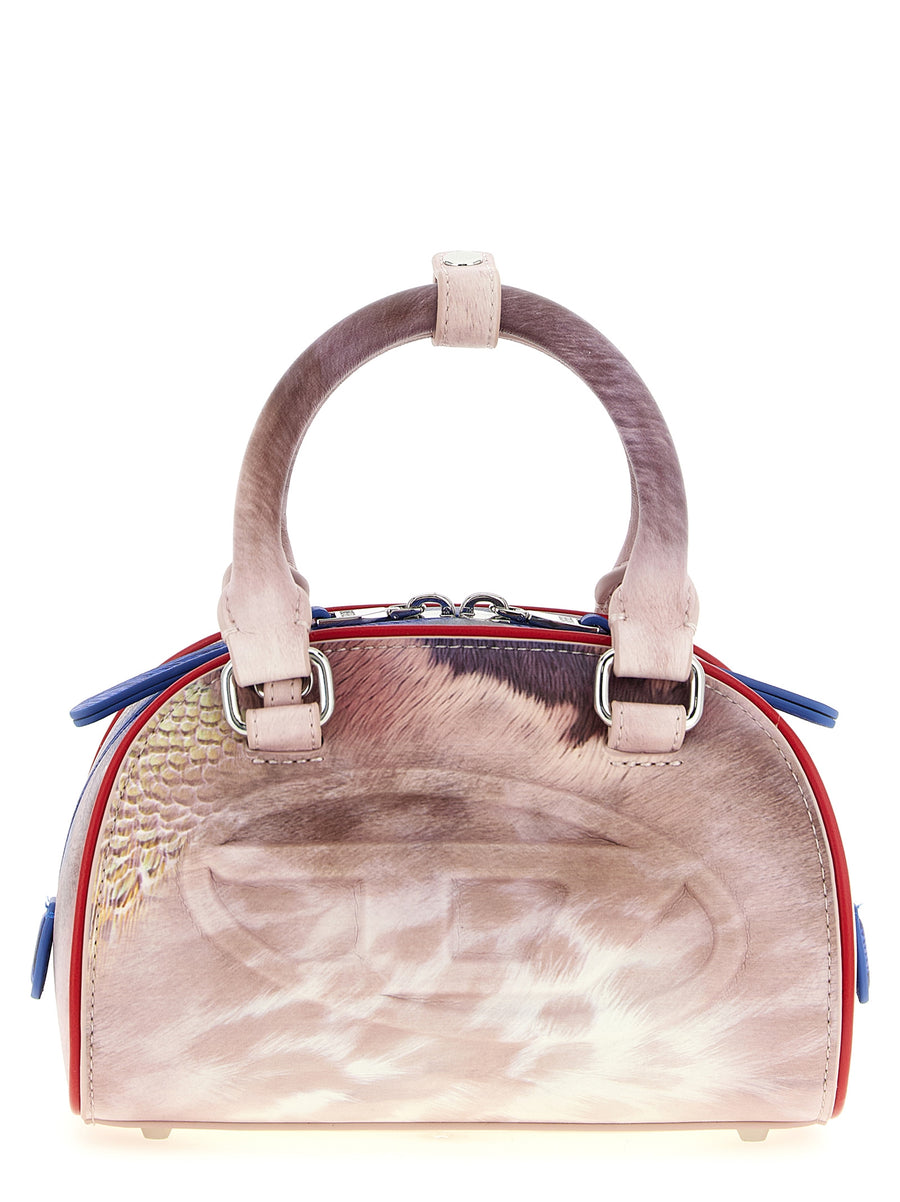 Diesel 1dr Dome Mini Crossbody Bag Multicolor Animal Print Compact For Women Travel Friendly Day To Night