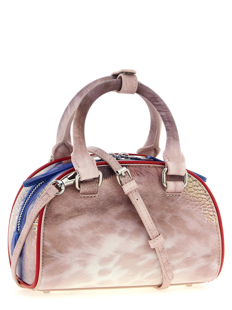 Diesel 1dr Dome Mini Crossbody Bag Multicolor Animal Print Compact For Women Travel Friendly Day To Night