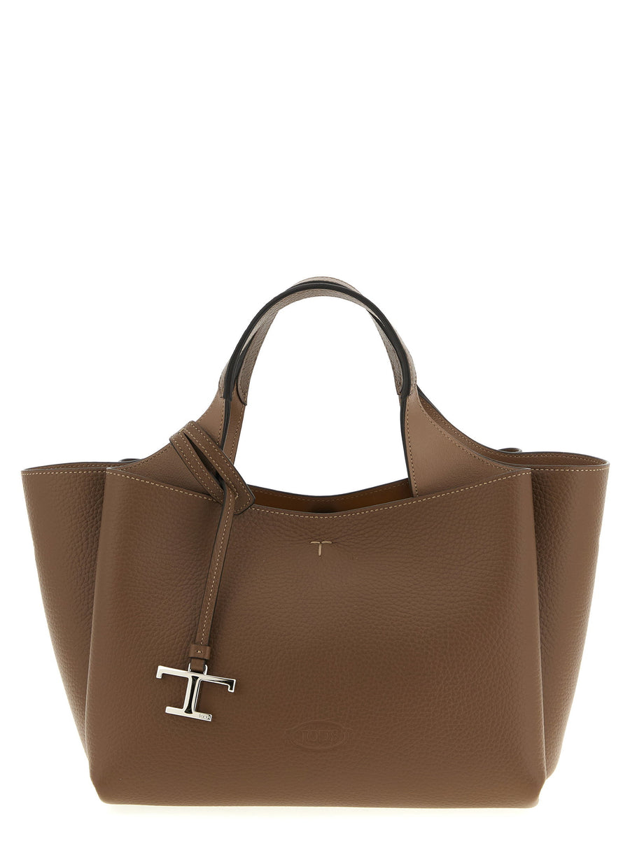 Apa Mini Handbag by Tod's Compact Brown Calfskin With Double Handles And Removable Pendant Timeless Luxury For Women