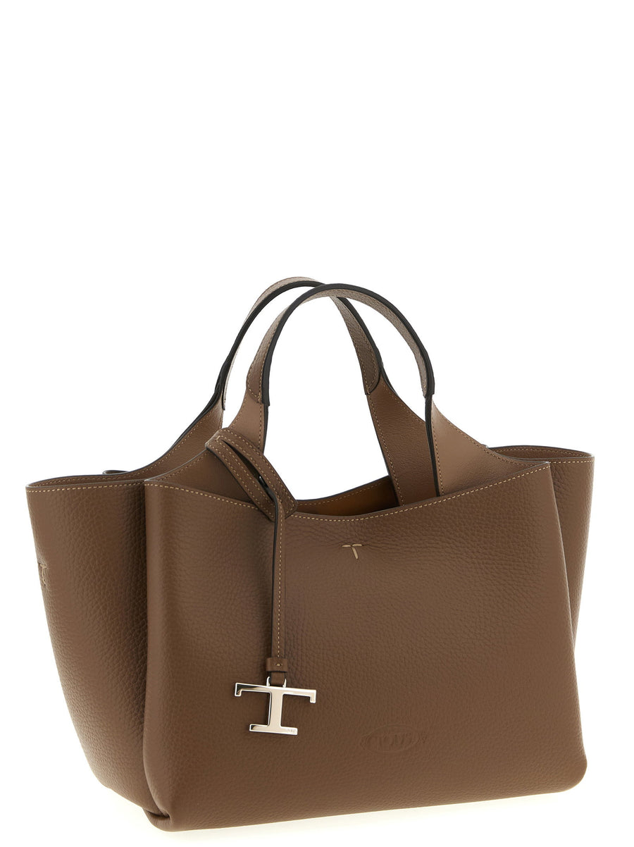 Apa Mini Handbag by Tod's Compact Brown Calfskin With Double Handles And Removable Pendant Timeless Luxury For Women