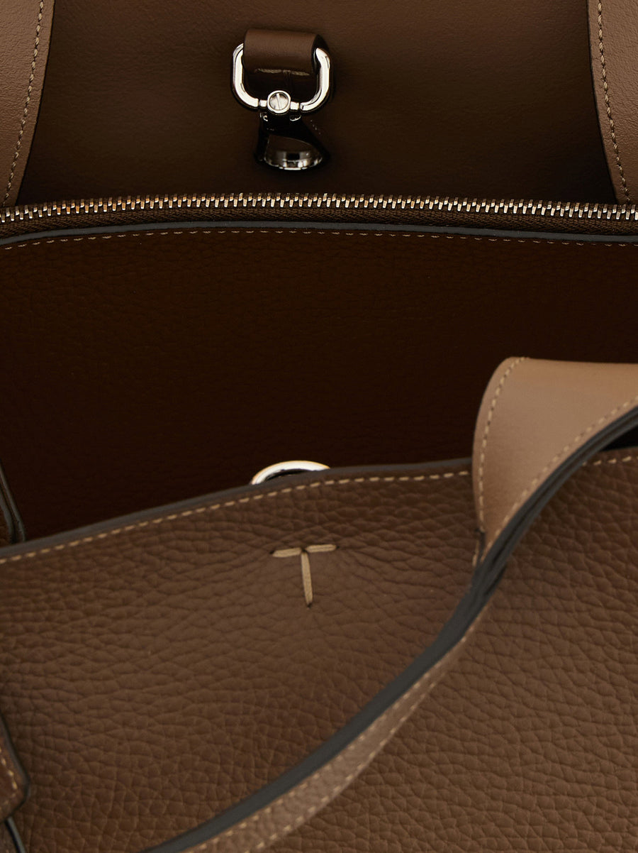 Apa Mini Handbag by Tod's Compact Brown Calfskin With Double Handles And Removable Pendant Timeless Luxury For Women