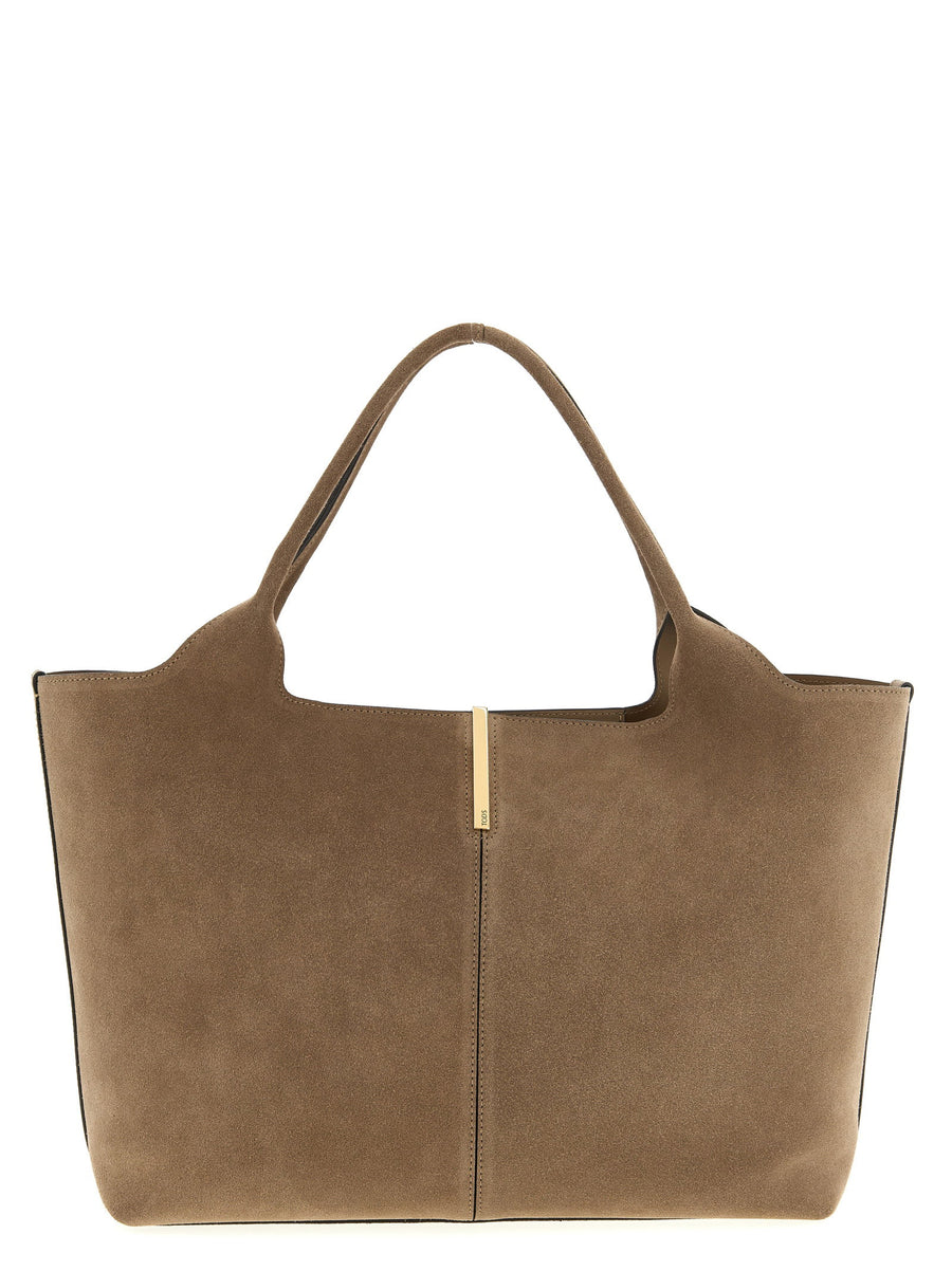 Tod's Suede Shopper Bag for Women Beige Small to Medium Everyday Luxury Italian Craft