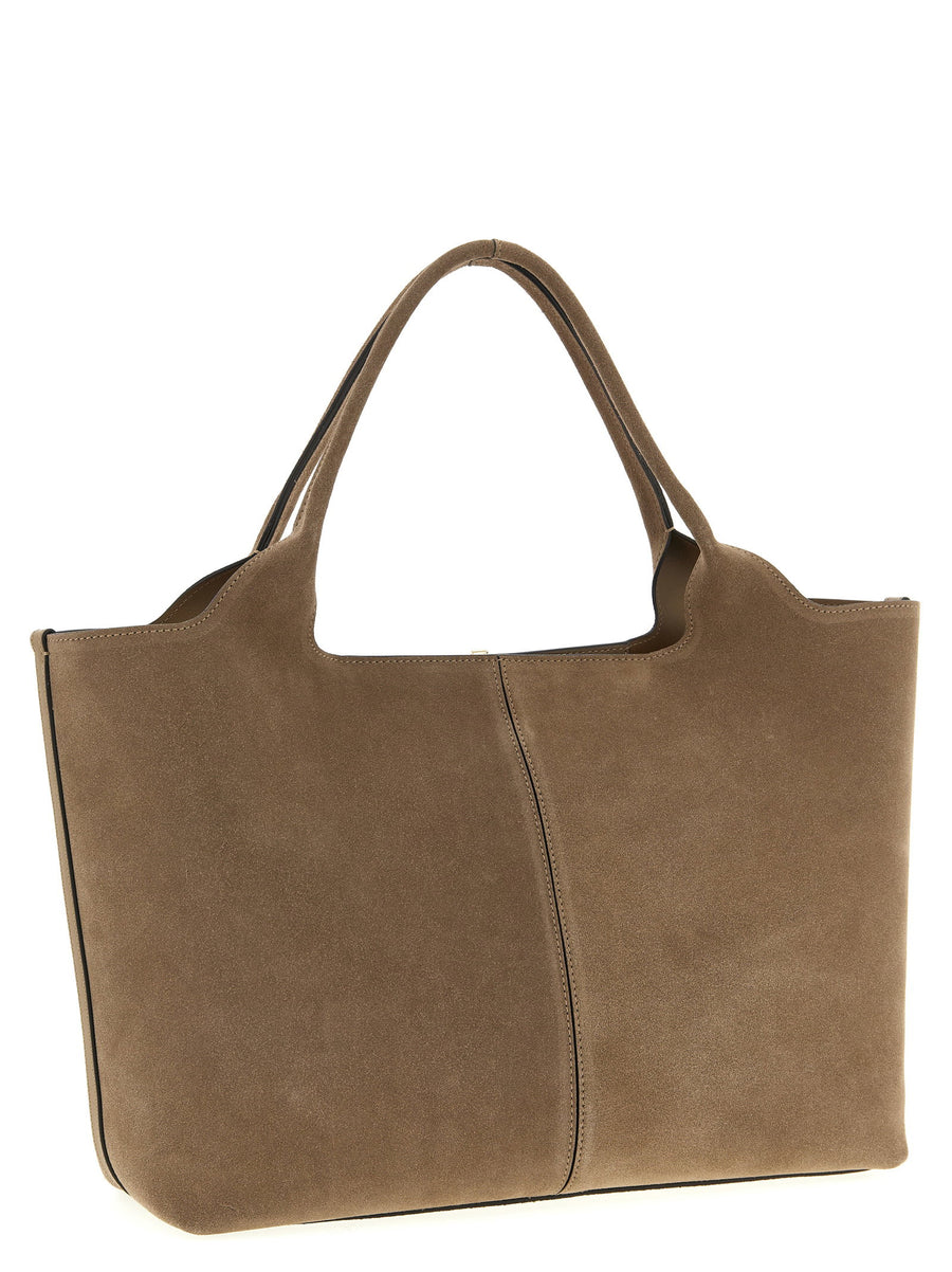 Tod's Suede Shopper Bag for Women Beige Small to Medium Everyday Luxury Italian Craft