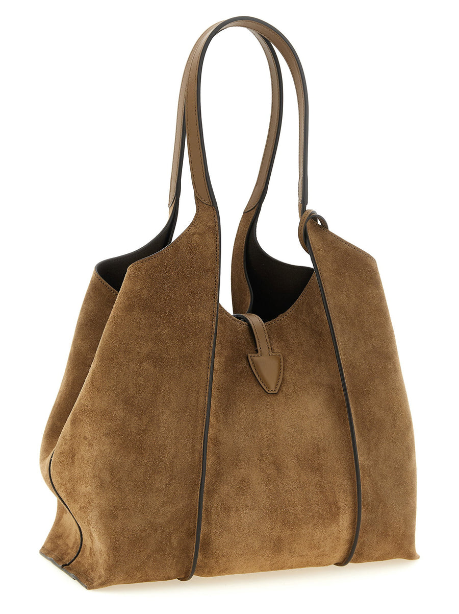 Tod's T Timeless Medium Shopping Bag One Size Brown Calfskin Leather