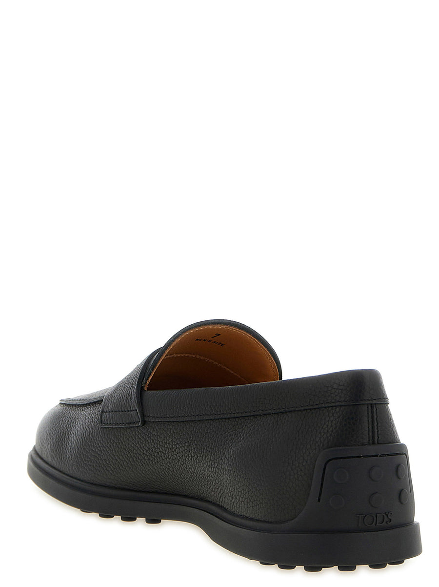 Tod's Hammered Leather Moccasins For Men Textured Calfskin Slip On Luxury Comfort