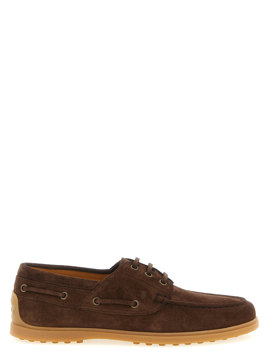 Tod's Suede Boat Shoe Unisex Luxury Moccasin With Handcrafted Stitching And Premium Rubber Sole