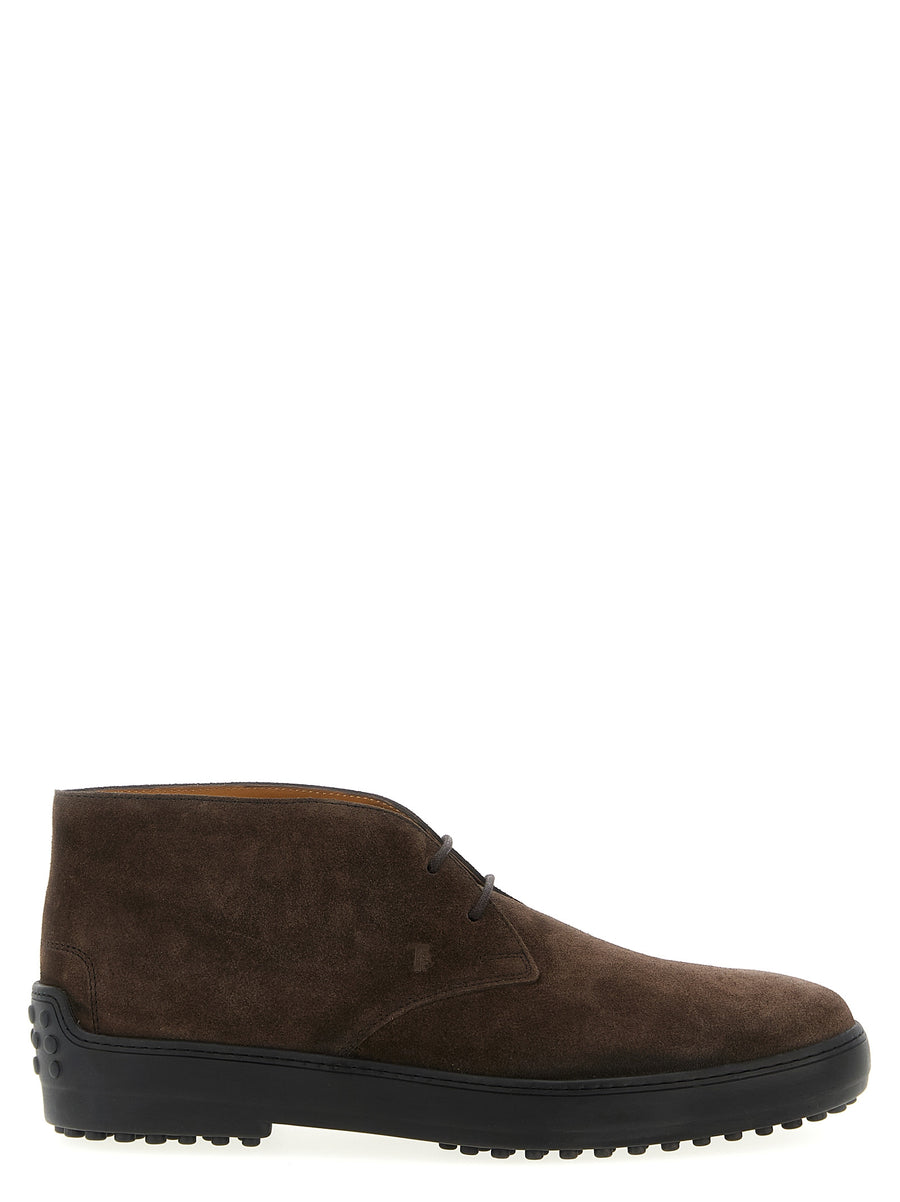 Tod's Winter Ankle Boots For Men Calfskin Leather With Rubber Sole Luxury Italian Craftsmanship