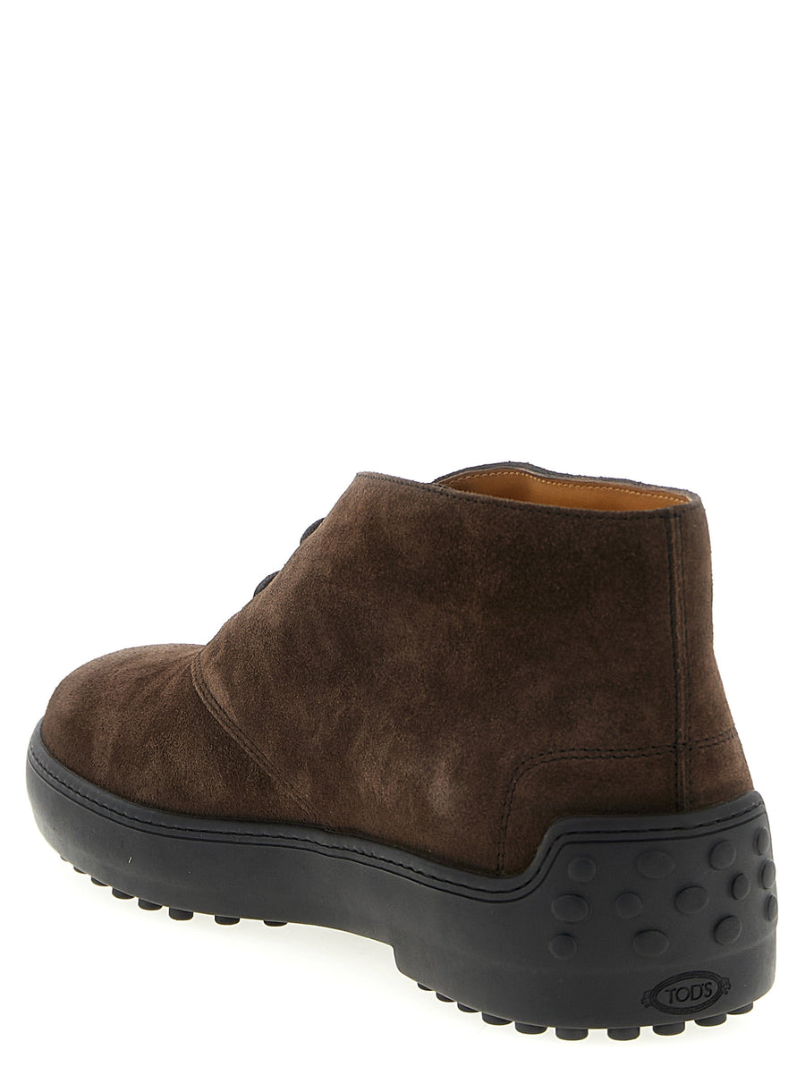 Tod's Winter Ankle Boots For Men Calfskin Leather With Rubber Sole Luxury Italian Craftsmanship