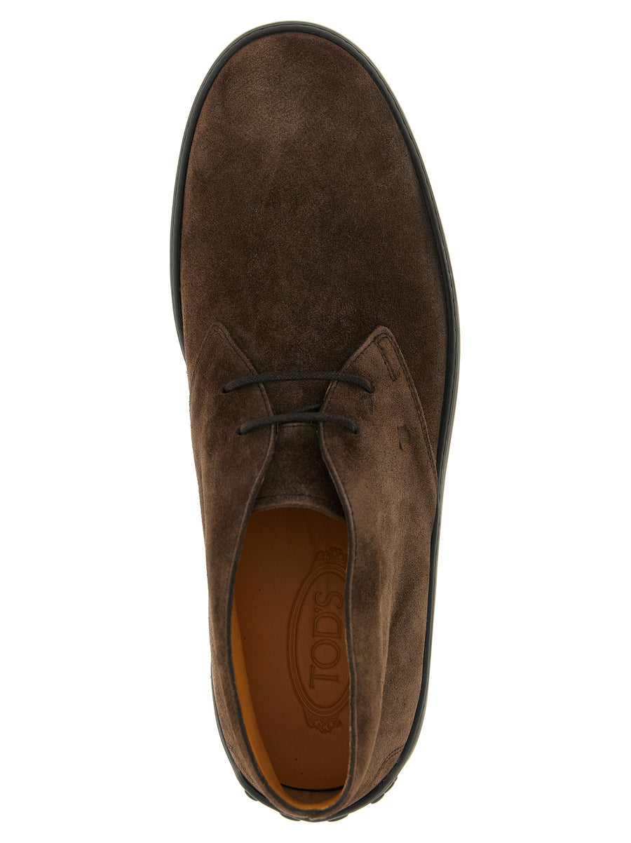 Tod's Winter Ankle Boots For Men Calfskin Leather With Rubber Sole Luxury Italian Craftsmanship