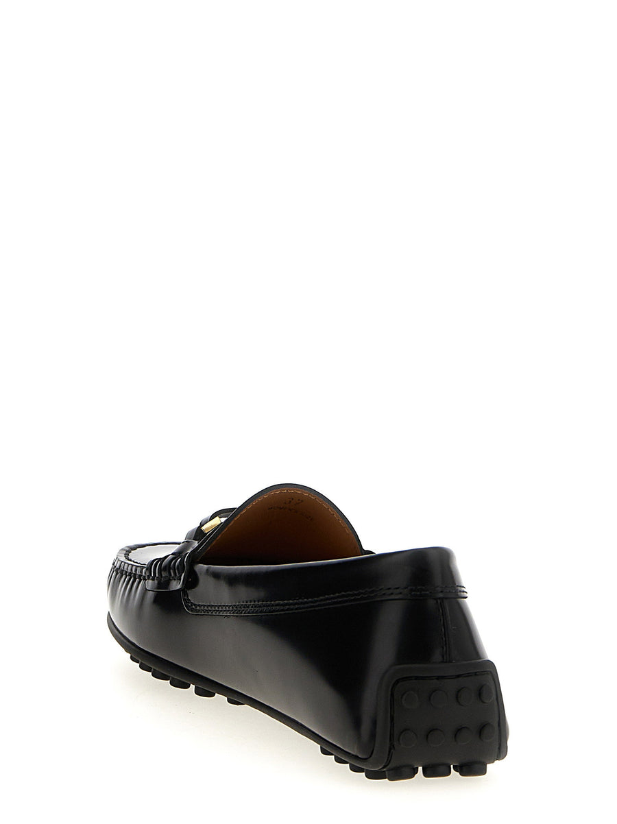 Tod's City Gommino Loafers For Women Semigloss Black Calfskin With Discreet Branding And All Day Comfort