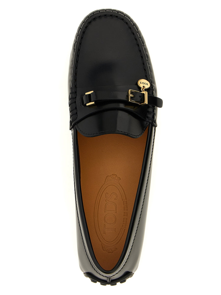 Tod's City Gommino Loafers For Women Semigloss Black Calfskin With Discreet Branding And All Day Comfort