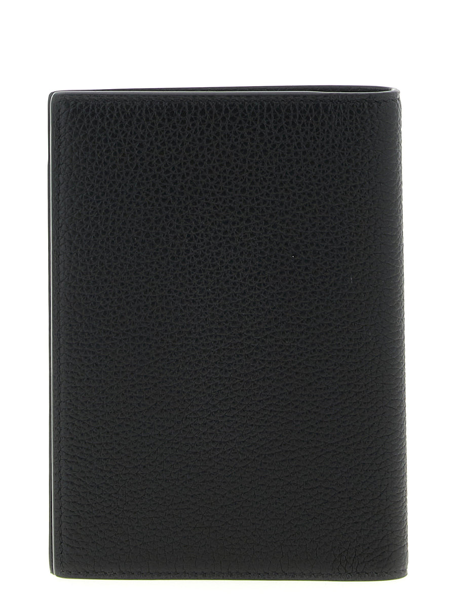 Tom Ford Hammered Leather Passport Holder for Travelers Luxurious Slim Card Case With Discreet Logo