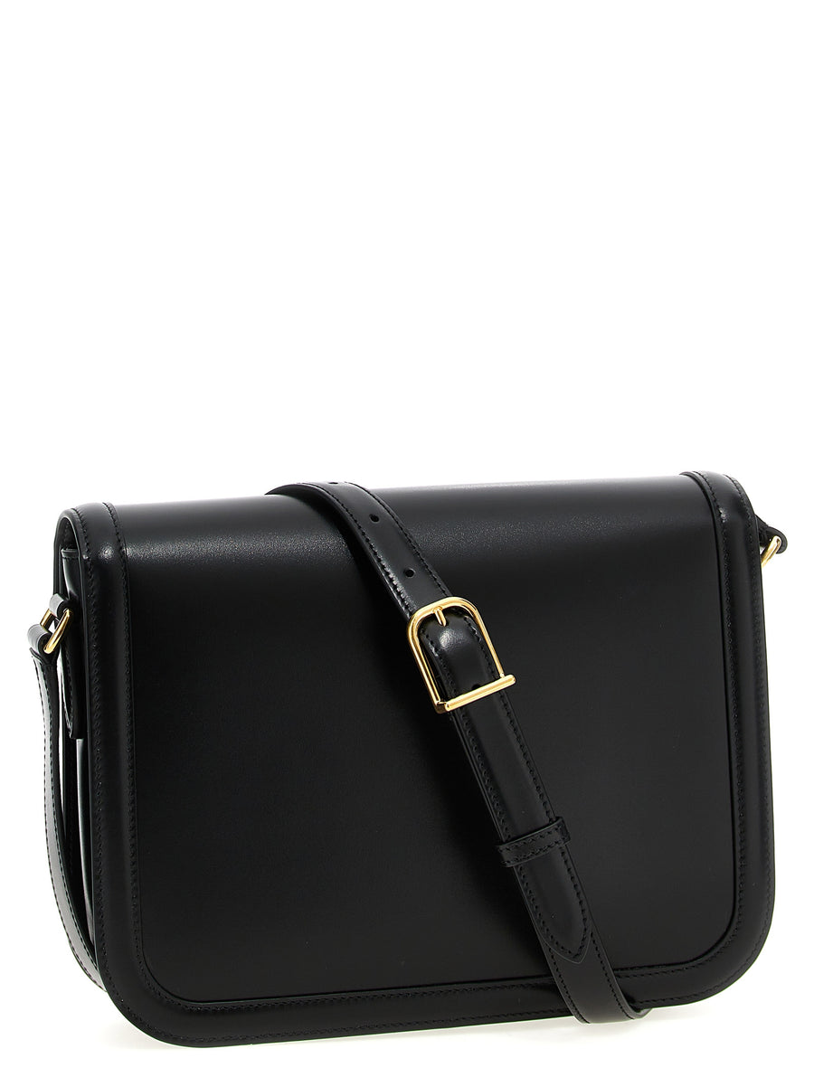 Valentino Garavani 9to5 Shoulder Bag Lux Calfskin Black for City Professionals Everyday Elegance