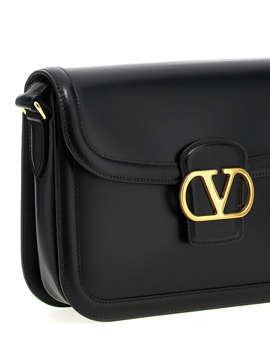 Valentino Garavani 9to5 Shoulder Bag Lux Calfskin Black for City Professionals Everyday Elegance