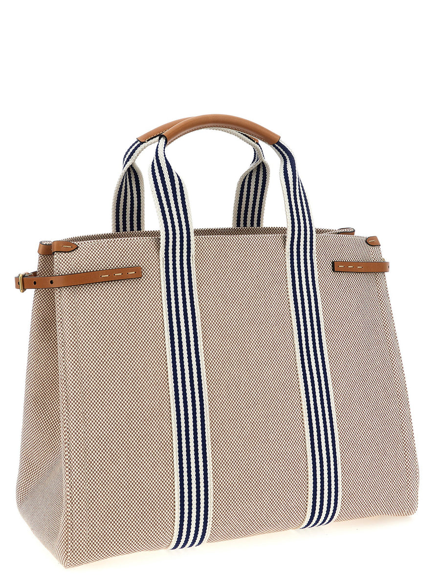 Valentino Garavani Antibes Handbag Multicolor Cotton Canvas With Leather Accents For Everyday Luxury