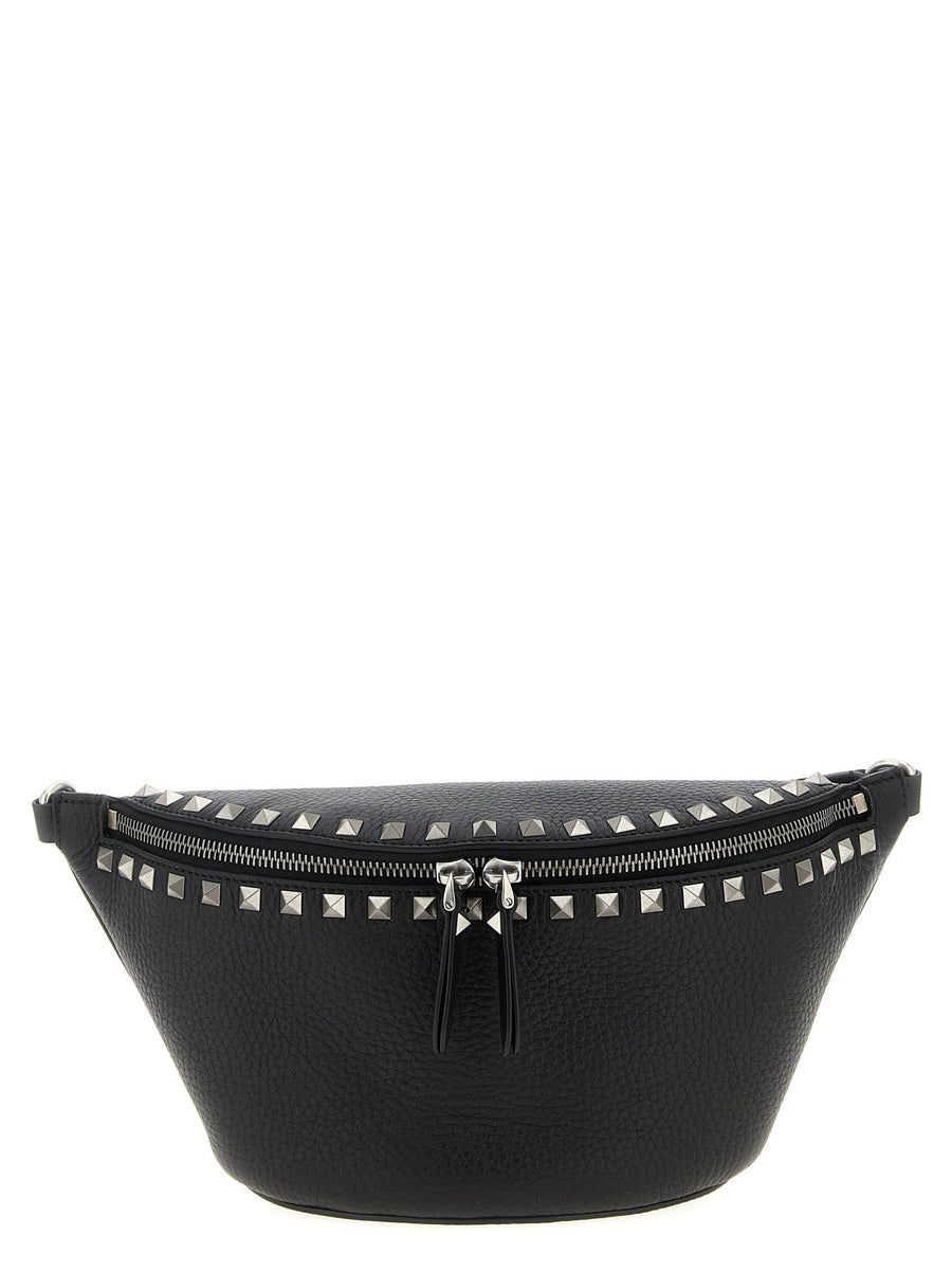 Valentino Garavani Rockstud Belt Bag Calfskin Leather One Size For Men Luxurious Edge Premium Signature