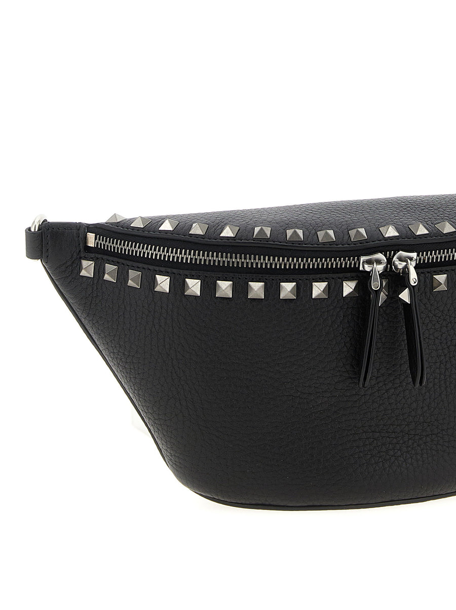 Valentino Garavani Rockstud Belt Bag Calfskin Leather One Size For Men Luxurious Edge Premium Signature