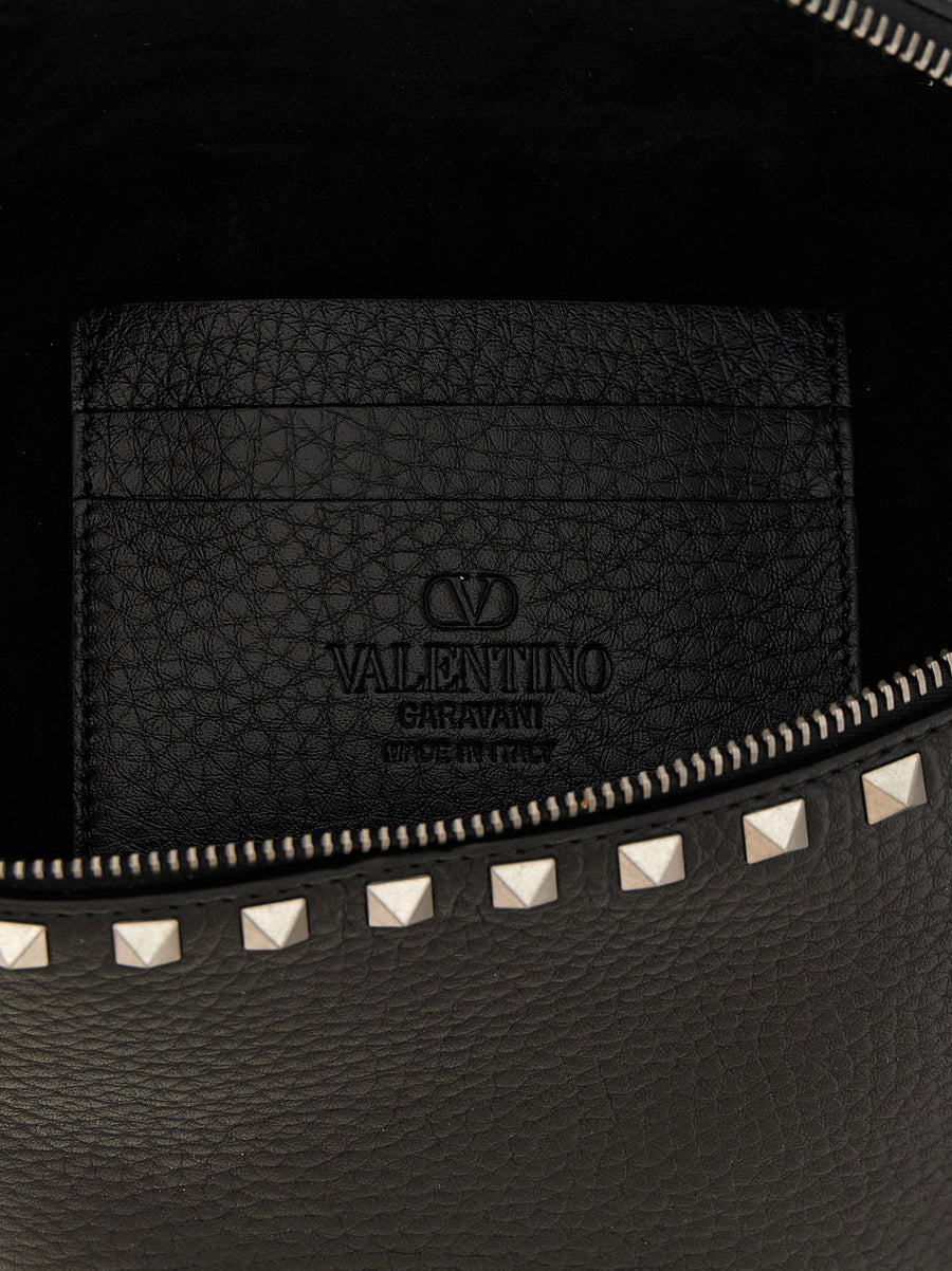 Valentino Garavani Rockstud Belt Bag Calfskin Leather One Size For Men Luxurious Edge Premium Signature