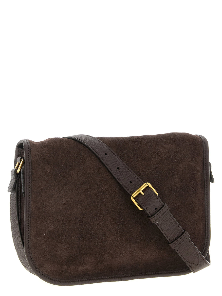 Valentino Garavani Antibes Shoulder Bag For Men Premium Suede Crossbody Antiqued V Logo