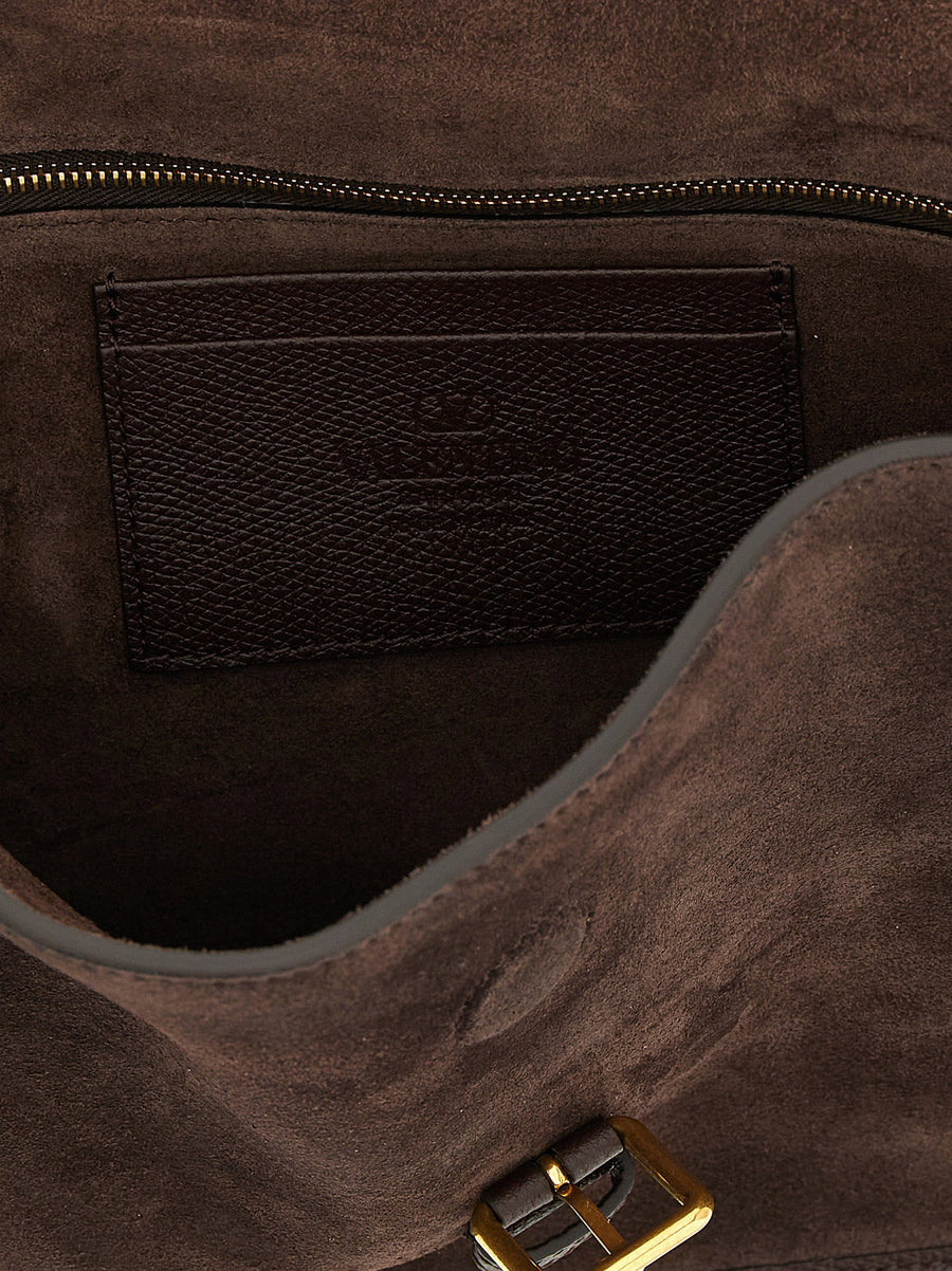Valentino Garavani Antibes Shoulder Bag For Men Premium Suede Crossbody Antiqued V Logo