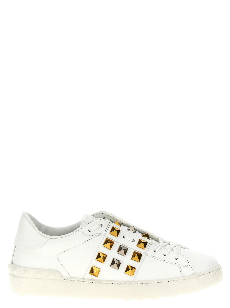Valentino Garavani Rockstud Untitled Sneakers White Premium Calfskin Leather Luxury For Men
