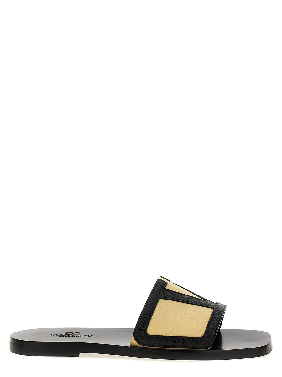 Valentino Garavani Viva Superstar Slides For Men Multicolor Nappa Strap With Premium Goat Leather