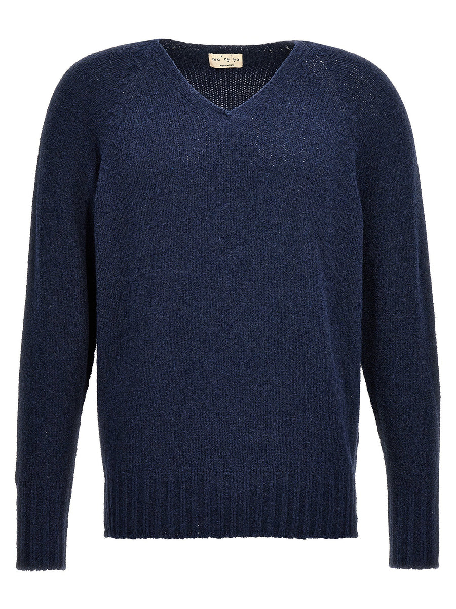 Ma'ry'ya V Neck Sweater For Men Cotton Blend Spring Summer Smart Casual Essential