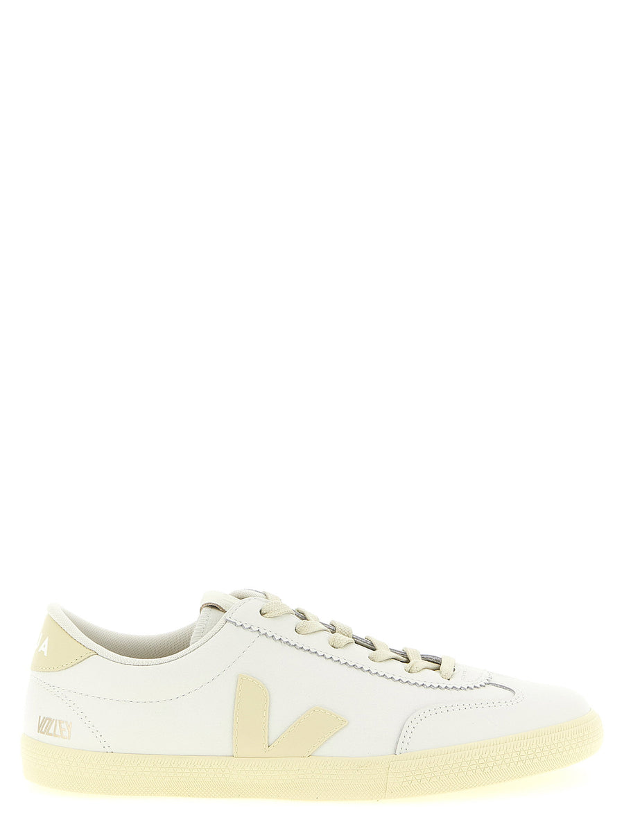Veja Volley Signature Sneakers for Men, Sustainable White Calfskin Leather, Everyday Luxury