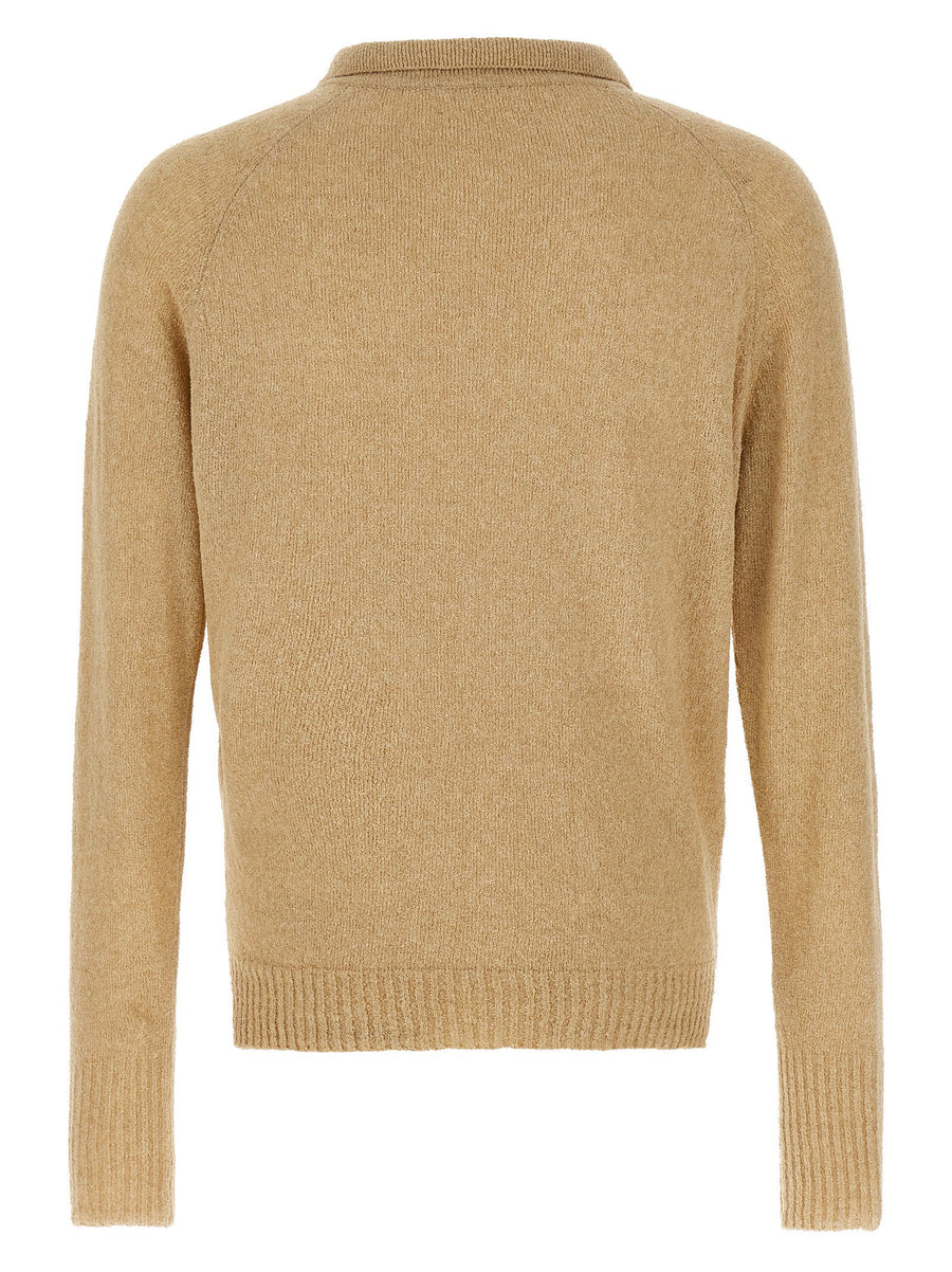 Ma'ry'ya Bouclé Cotton Polo Shirt