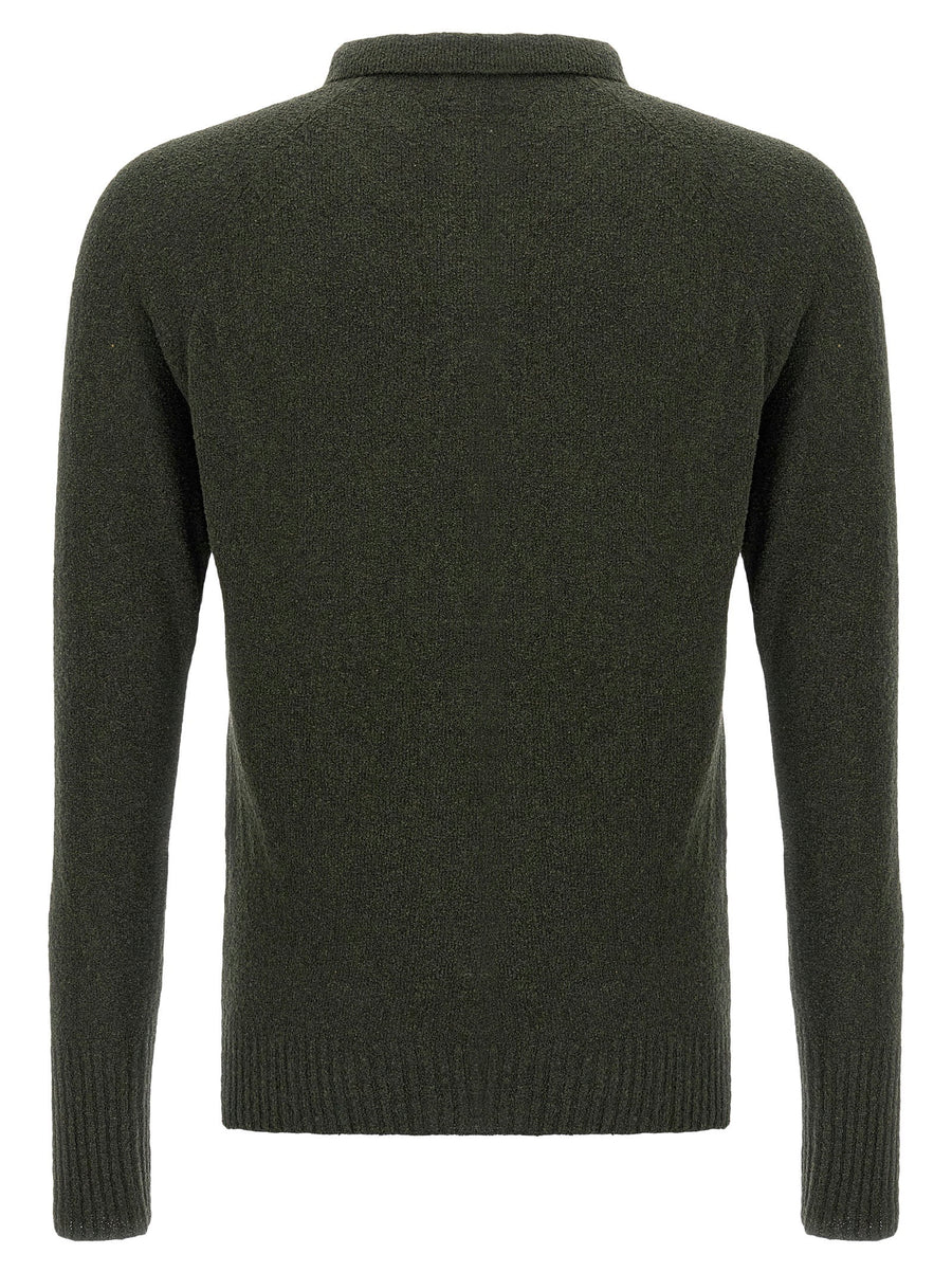 Ma'ry'ya Bouclé Cotton Polo Shirt