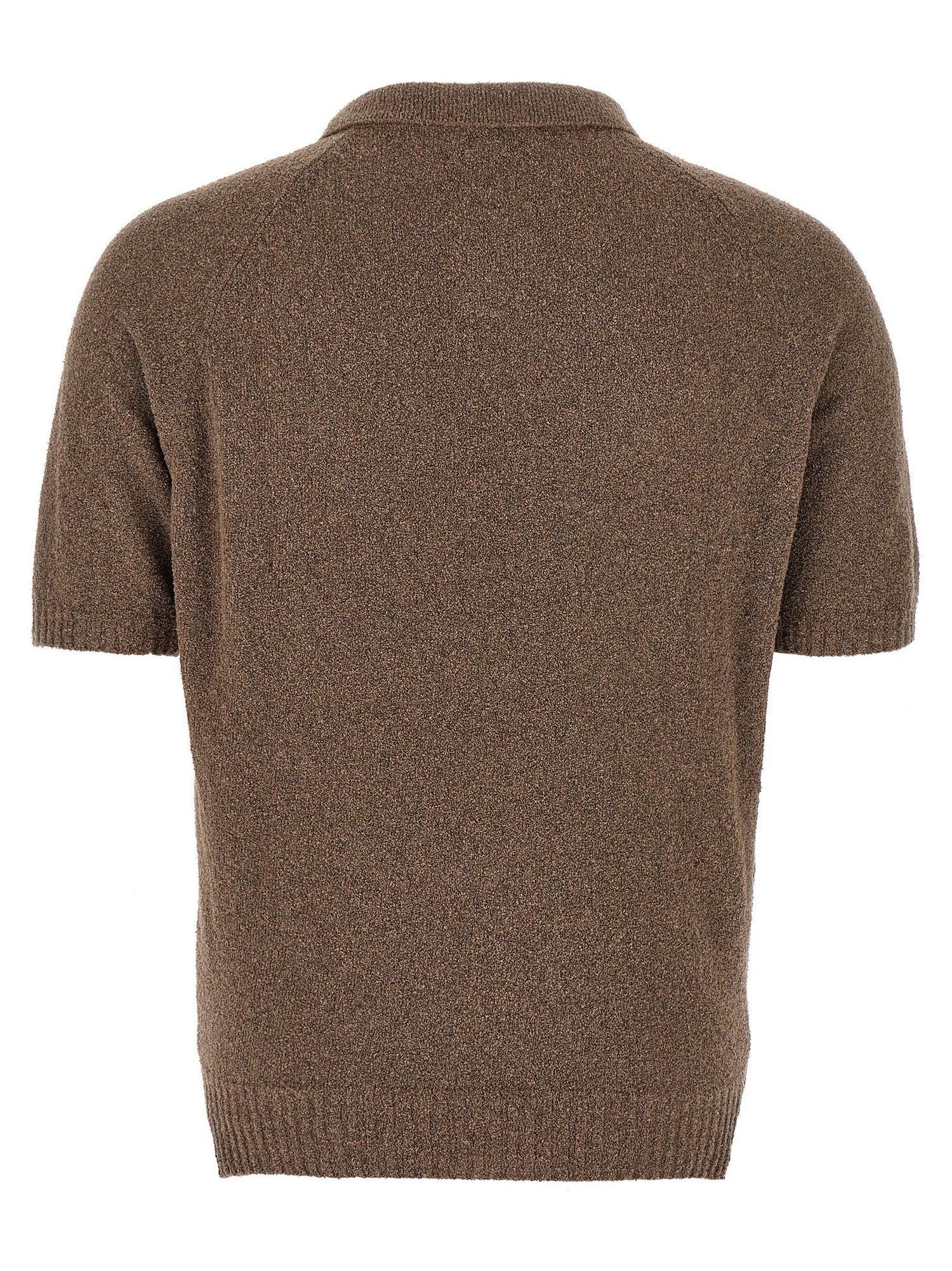 Ma'ry'ya Bouclé Cotton Polo Shirt