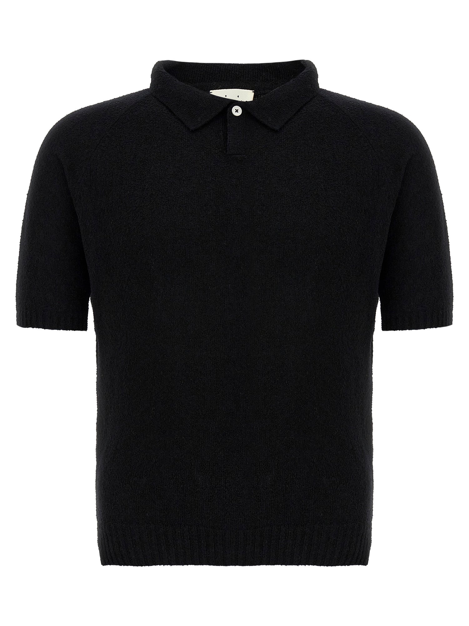 Ma'ry'ya Bouclé Cotton Polo Shirt