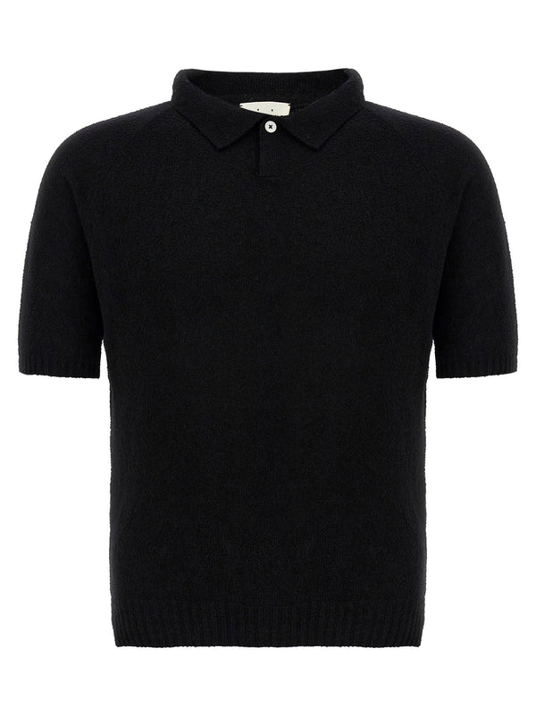 Ma'ry'ya Bouclé Cotton Polo Shirt