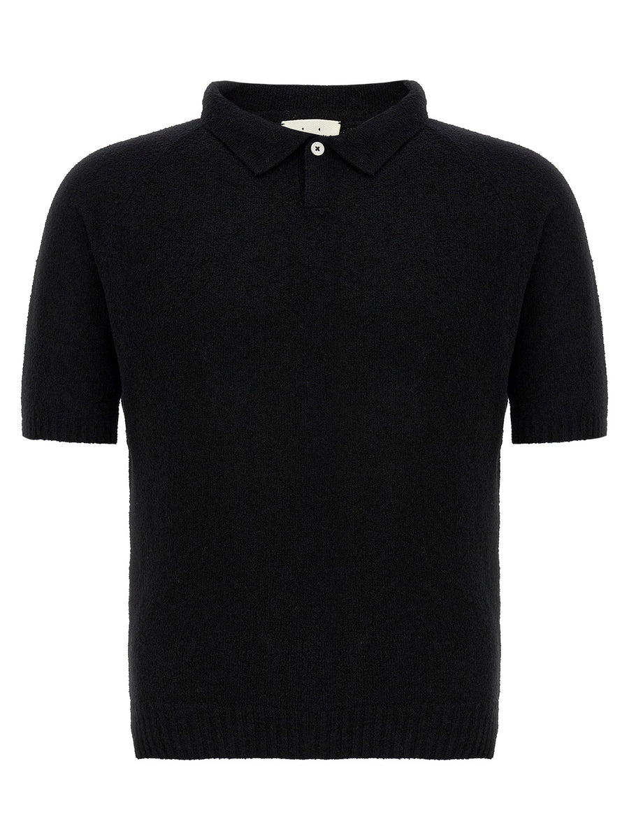 Ma'ry'ya Bouclé Cotton Polo Shirt
