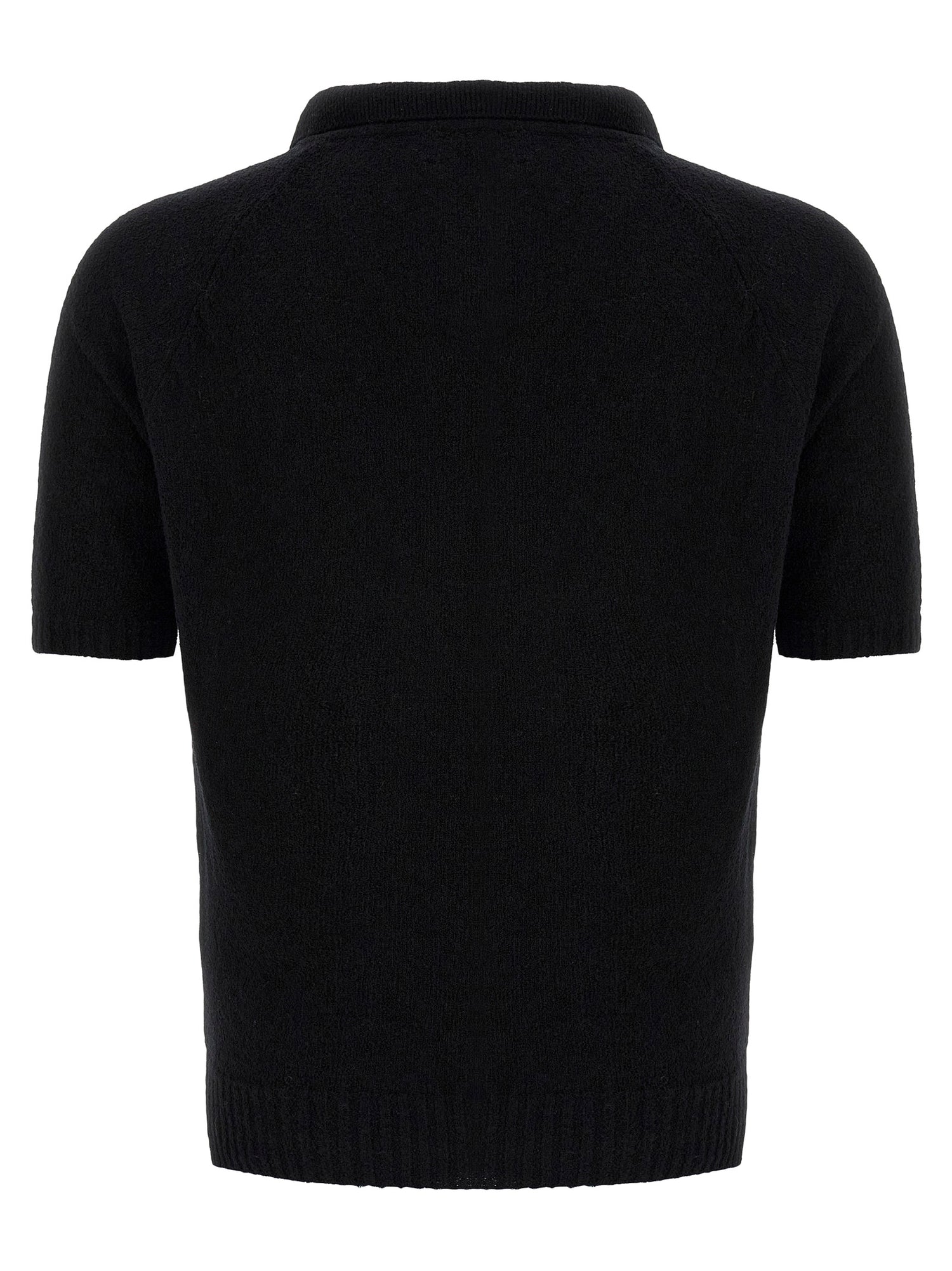 Ma'ry'ya Bouclé Cotton Polo Shirt