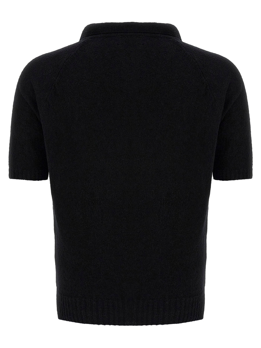 Ma'ry'ya Bouclé Cotton Polo Shirt