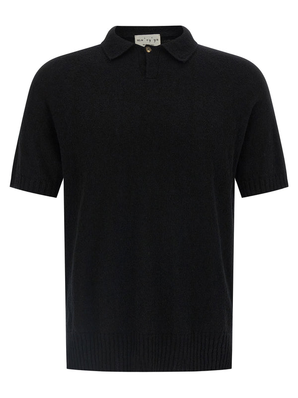 Ma'ry'ya Spongy Effect Polo Shirt